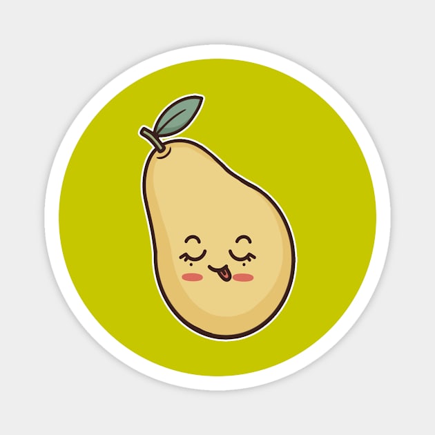 Pear Dodle Vegetable Magnet by RainasArt